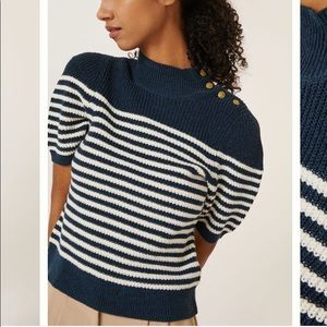 Maeve Puff-Sleeved Sweater Tee
